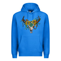 True Royal boho bullskull with sunflower and gemstone Premium Hoodie - Artiststas