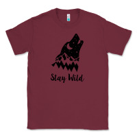 Burgundy stay wild Classic Tee - Unal Design