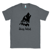 Charcoal Heather stay wild Classic Tee - Unal Design