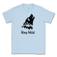 Dusty Blue stay wild Classic Tee - Unal Design