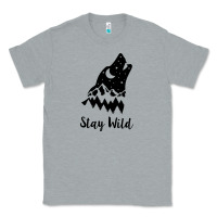 Heather Grey stay wild Classic Tee - Unal Design