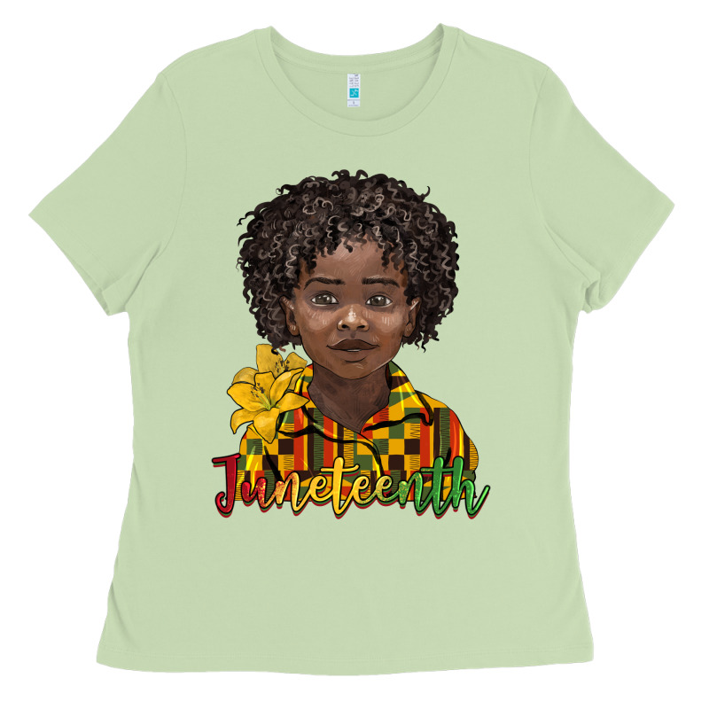 Juneteenth Black Boy Ladies Tee by BarkalooDesign | Teevron
