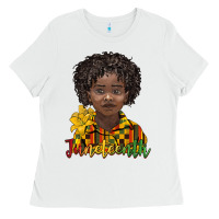 White juneteenth black boy Ladies Tee - BarkalooDesign