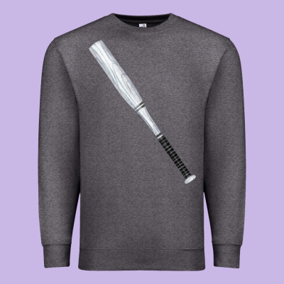 White Wooden Softball Bat Premium Sweatshirt Designed By Fadigitalartstudio