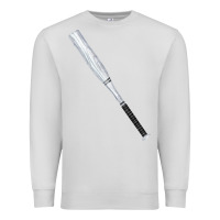 Dove Grey white wooden softball bat Premium Sweatshirt - FaDigitalArtStudio