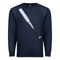 Navy white wooden softball bat Premium Sweatshirt - FaDigitalArtStudio