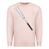 Pale Pink white wooden softball bat Premium Sweatshirt - FaDigitalArtStudio