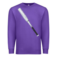 Purple white wooden softball bat Premium Sweatshirt - FaDigitalArtStudio
