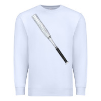 White white wooden softball bat Premium Sweatshirt - FaDigitalArtStudio