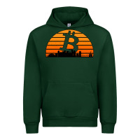 Forest Green bitcoin new orleans retro sunset Urban Hoodie - Jasminsmagicworld