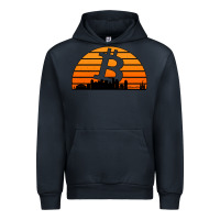 Navy bitcoin new orleans retro sunset Urban Hoodie - Jasminsmagicworld