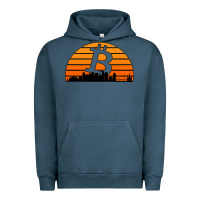 Pigment Midnight Navy bitcoin new orleans retro sunset Urban Hoodie - Jasminsmagicworld