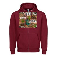 Burgundy western rodeo Zipper Hoodie - RanaPortraitStore