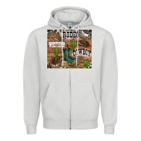 Dove Grey western rodeo Zipper Hoodie - RanaPortraitStore