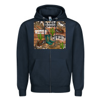 Navy western rodeo Zipper Hoodie - RanaPortraitStore