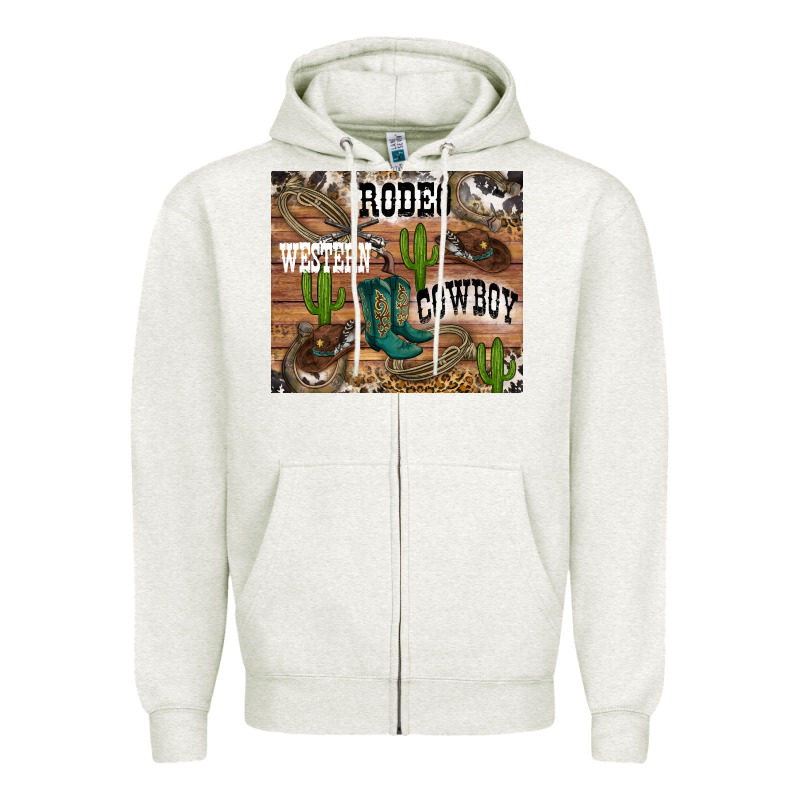 Western Rodeo Zipper Hoodie by RanaPortraitStore | Teevron