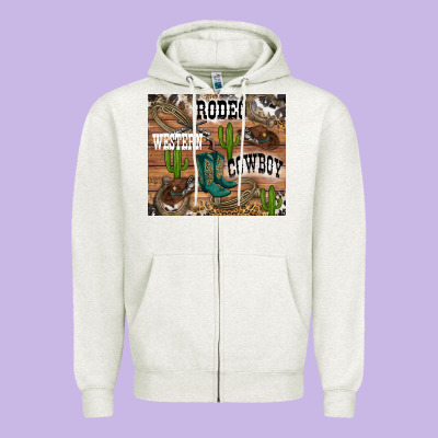 Zipper Hoodie western rodeo