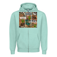 Seafoam western rodeo Zipper Hoodie - RanaPortraitStore