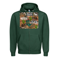 Sports Green western rodeo Zipper Hoodie - RanaPortraitStore