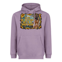 Lavender life is better with a shepperd Heavyweight Hoodie - RanaPortraitStore