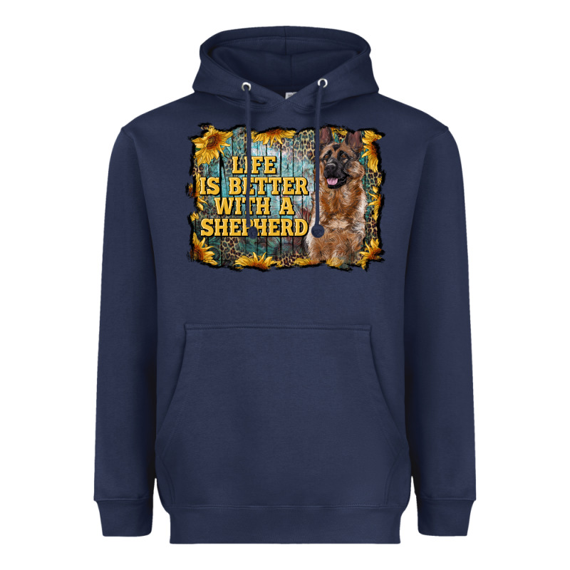 Life Is Better With A Shepperd Heavyweight Hoodie by RanaPortraitStore | Teevron
