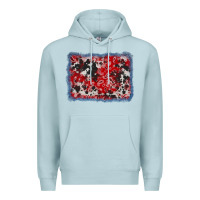 Blue Mist bandana cowhide denim background Premium Hoodie - AdoDesignShop
