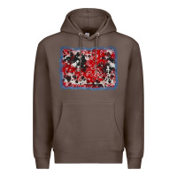 Coffee bandana cowhide denim background Premium Hoodie - AdoDesignShop