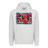 Dove Grey bandana cowhide denim background Premium Hoodie - AdoDesignShop
