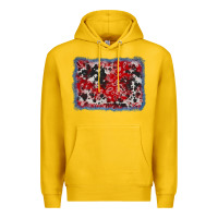 Lemon bandana cowhide denim background Premium Hoodie - AdoDesignShop