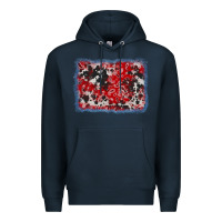 Navy bandana cowhide denim background Premium Hoodie - AdoDesignShop