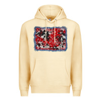 Pina Colada bandana cowhide denim background Premium Hoodie - AdoDesignShop