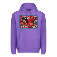 Purple bandana cowhide denim background Premium Hoodie - AdoDesignShop