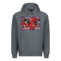 Rock bandana cowhide denim background Premium Hoodie - AdoDesignShop