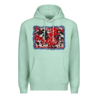 Seafoam bandana cowhide denim background Premium Hoodie - AdoDesignShop