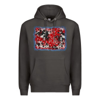 Smoke bandana cowhide denim background Premium Hoodie - AdoDesignShop