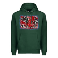 Sports Green bandana cowhide denim background Premium Hoodie - AdoDesignShop