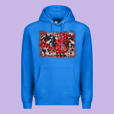 Bandana Cowhide Denim Background Premium Hoodie Designed By Adodesignshop