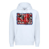White bandana cowhide denim background Premium Hoodie - AdoDesignShop