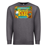 Charcoal Heather beach babe skinny metal can holder Premium Sweatshirt - HRA Design Shop