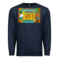 Navy beach babe skinny metal can holder Premium Sweatshirt - HRA Design Shop