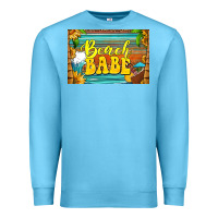 Ocean Blue beach babe skinny metal can holder Premium Sweatshirt - HRA Design Shop
