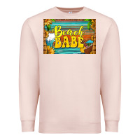 Pale Pink beach babe skinny metal can holder Premium Sweatshirt - HRA Design Shop