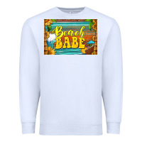 White beach babe skinny metal can holder Premium Sweatshirt - HRA Design Shop