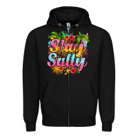 Black stay salty Zipper Hoodie - RanaPortraitStore