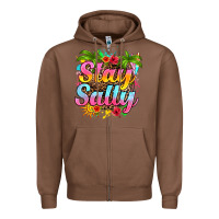 Chestnut stay salty Zipper Hoodie - RanaPortraitStore