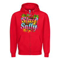 Red stay salty Zipper Hoodie - RanaPortraitStore