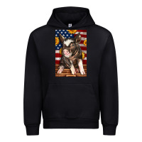 Black Western American Pig Urban Hoodie - LillyAllenDesigns