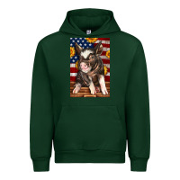 Forest Green Western American Pig Urban Hoodie - LillyAllenDesigns