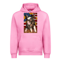 Fuchsia Pink Western American Pig Urban Hoodie - LillyAllenDesigns