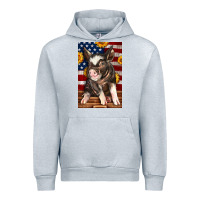 Heather Grey Western American Pig Urban Hoodie - LillyAllenDesigns